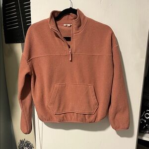 Hippie Rose Pink Quarter-Zip Sweatshirt